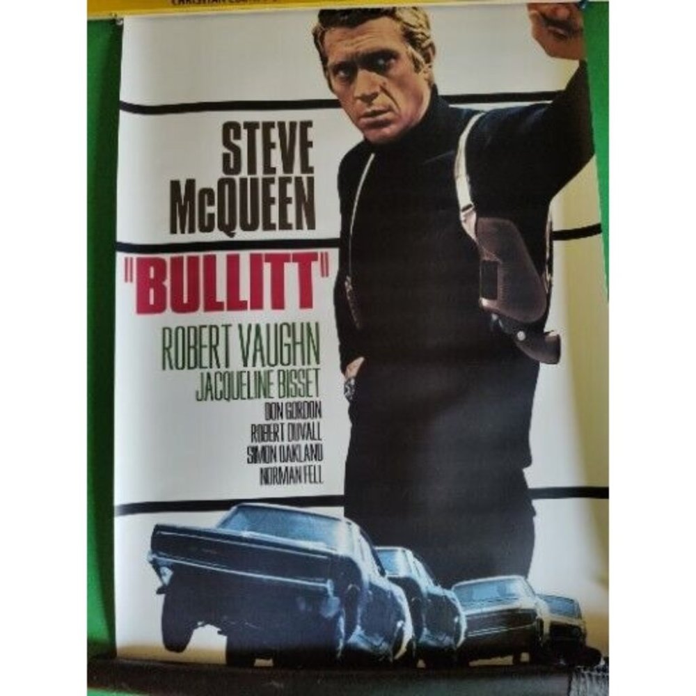 Steve McQueen "Bullitt" Movie Poster 23.5 in x 35.5 in Brand New Still In Tubes